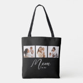Tote Bag Maman a établi un script photo noir (Dos)