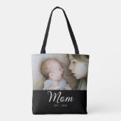 Tote Bag Maman a établi un script photo noir (Dos)