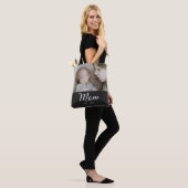 Tote Bag Maman a établi un script photo noir (Sur le modèle)
