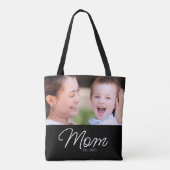Tote Bag Maman a établi un script photo noir (Dos)