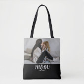 Tote Bag Maman a établi un script photo noir (Devant)