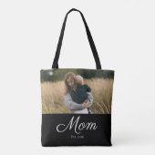 Tote Bag Maman a établi un script photo noir (Dos)