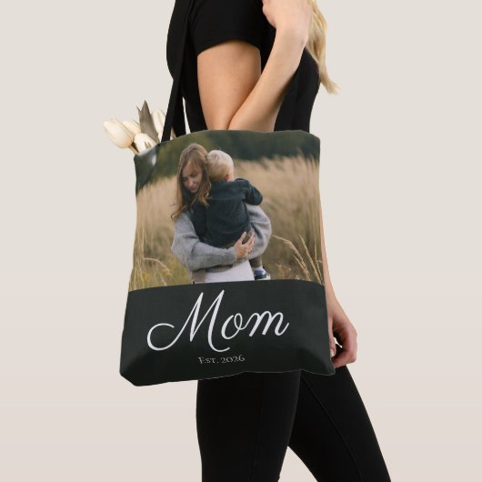 Tote Bag Maman a établi un script photo noir (De près)