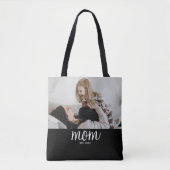 Tote Bag Maman a établi un script photo noir (Devant)