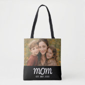 Tote Bag Maman a établi un script photo noir (Devant)