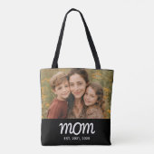 Tote Bag Maman a établi un script photo noir (Dos)