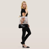 Tote Bag Maman a établi un script photo noir (Sur le modèle)