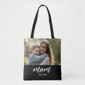 Tote Bag Maman a établi un script photo noir (Devant)
