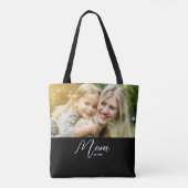 Tote Bag Maman a établi un script photo noir (Dos)