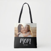 Tote Bag Maman a établi un script photo noir (Devant)