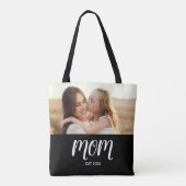 Tote Bag Maman a établi un script photo noir (Dos)