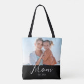 Tote Bag Maman a établi un script photo noir (Dos)