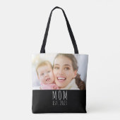 Tote Bag Maman a établi un script photo noir (Dos)
