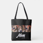 Tote Bag Maman a établi une photo noire de script (Dos)