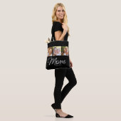 Tote Bag Maman a fondé 3 Script Photo Noir (Sur le modèle)