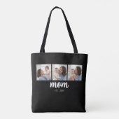 Tote Bag Maman Année de Référence Noir 3 Photos (Dos)