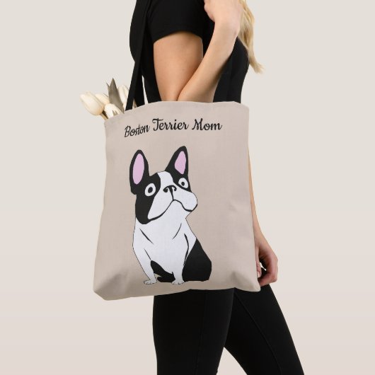 Tote Bag maman Boston terrier (De près)