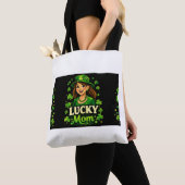 Tote Bag Maman chanceuse – Conception de trèfle de la Saint (De près)