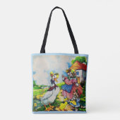 Tote Bag Maman chat et bébé chat visitent des canards des a (Dos)