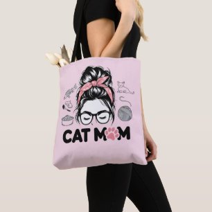 Tote Bag "Maman Chat" Femme Amoureuse de Chats Drôle et Mig