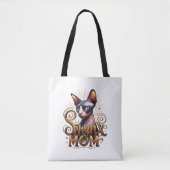 Tote Bag Maman chat Sphynx (Devant)