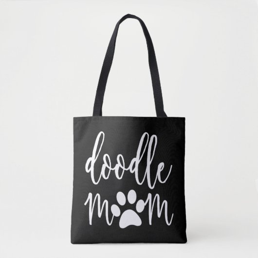 Tote Bag maman chien caniche (Devant)