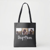 Tote Bag Maman Chien Établi Script Noir 3 Photo (Devant)