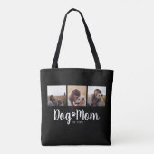 Tote Bag Maman Chien Établi Script Noir 3 Photo (Dos)