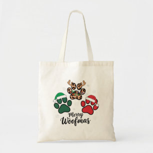 Tote Bag Maman Chien Noël Joyeux Woofmas Amoureux des Chien