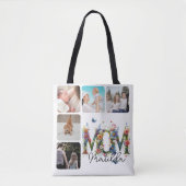 Tote Bag Maman Cute Floral Meadow Photo Collage (Devant)
