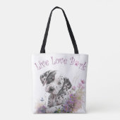 Tote Bag Maman Dalmatien Fleurie (Dos)