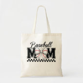 Tote Bag Maman de baseball Retro Mama Coquette Bow (Devant)