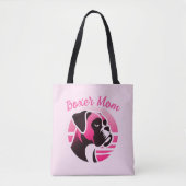 Tote Bag Maman de Boxer en Rose (Devant)