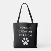 Tote Bag Maman de chat la plus géniale du monde Texte perso (Dos)