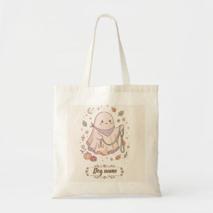 Tote Bag Maman de chien Halloween personnalisée Fantôme
