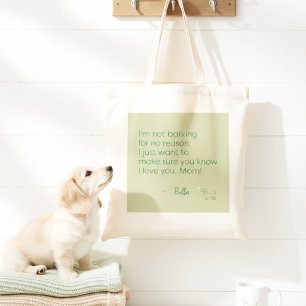 Tote Bag Maman de chien personnalisée aboyant pour amour ve