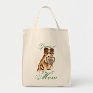 Tote Bag Maman de coeur de Sheltie