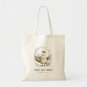 Tote Bag Maman de la ferme mignonne et bébé poussin floral