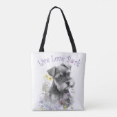 Tote Bag Maman de Schnauzer Fleurs (Dos)