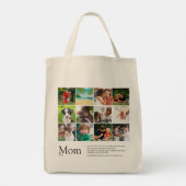 Tote Bag Maman Définition Modern 12 Photo Collage (Dos)