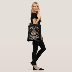 Tote Bag Maman école à la maison alimentée par la caféine e