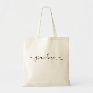 Tote Bag Maman Écrite Moderne Établie Grand-mère