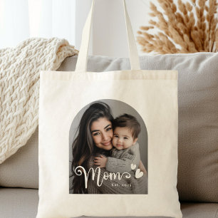 Tote Bag Maman est année coeurs superposer photo