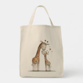 Tote Bag Maman et bébé girafe (Dos)