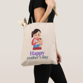 Tote Bag Maman et bébé, jour de mère heureuse (De près)