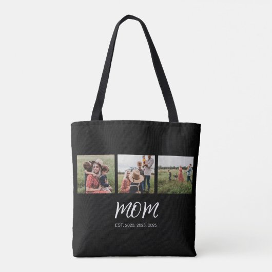Tote Bag Maman Etabli Script Black 3 Photo (Dos)