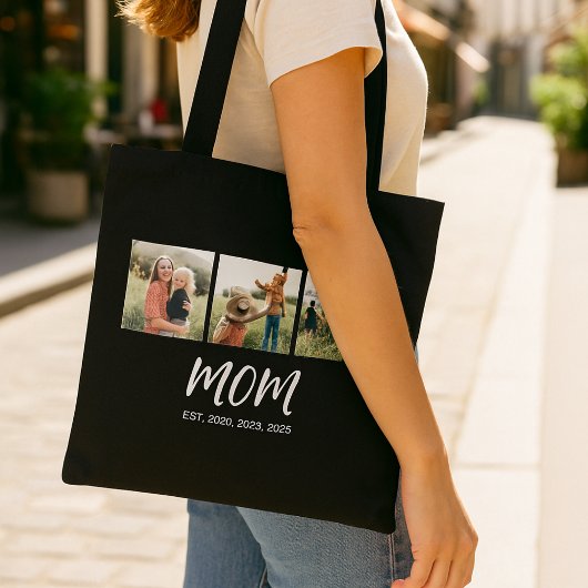 Tote Bag Maman Etabli Script Black 3 Photo