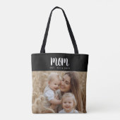Tote Bag Maman Etabli Script Photo Noire (Dos)