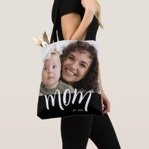 Tote Bag Maman Établie Caps Blanc Personnalisé Année Nouvel