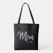 Tote Bag Maman établie en écriture blanche (Dos)